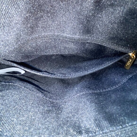 Fossil Women’s Brown Leather Black & White Striped Canvas Crossbody Bag - Picture 15 of 16